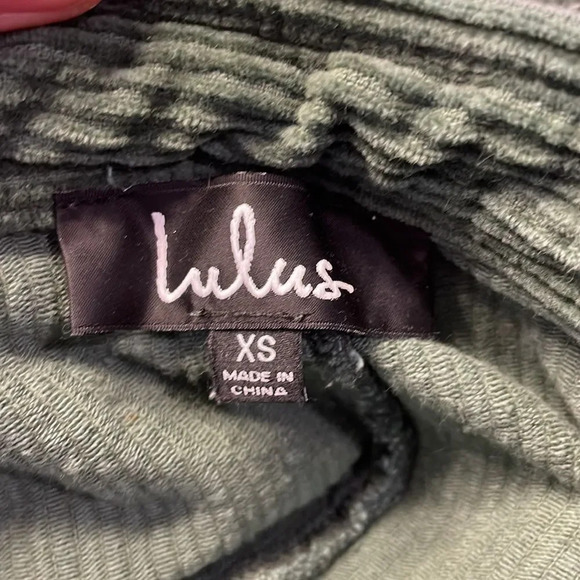 Lulus woman’s corduroy mini green skirt - Picture 9 of 12